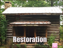 Historic Log Cabin Restoration  Bridgeton, North Carolina